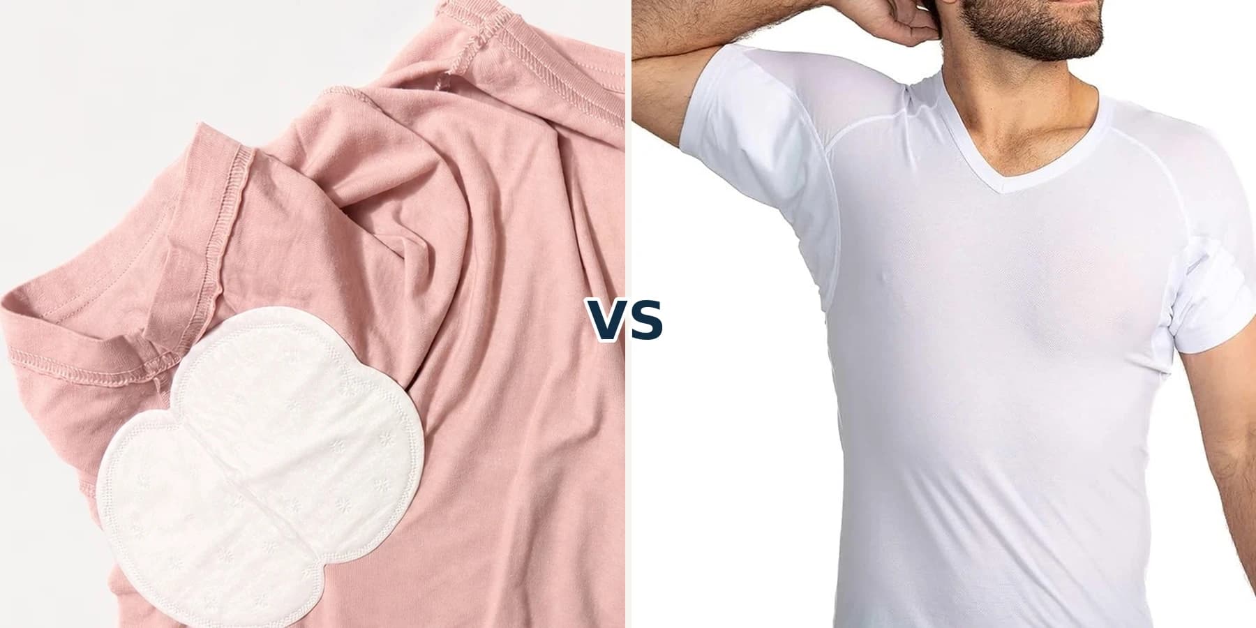 Underarm sweat pads compared with a sweat-proof undershirt for clothing protection